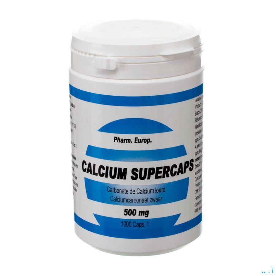 Calcium Carb. SuperCapsule Capsule 1000x 500 mg  -  Superphar