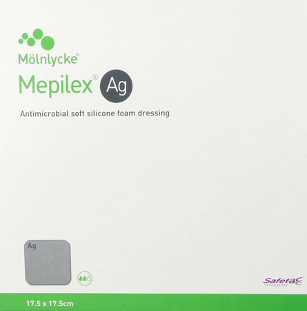 Mepilex Ag Pansement Steril 17,5x17,5cm 5 287321  -  Molnlycke Healthcare
