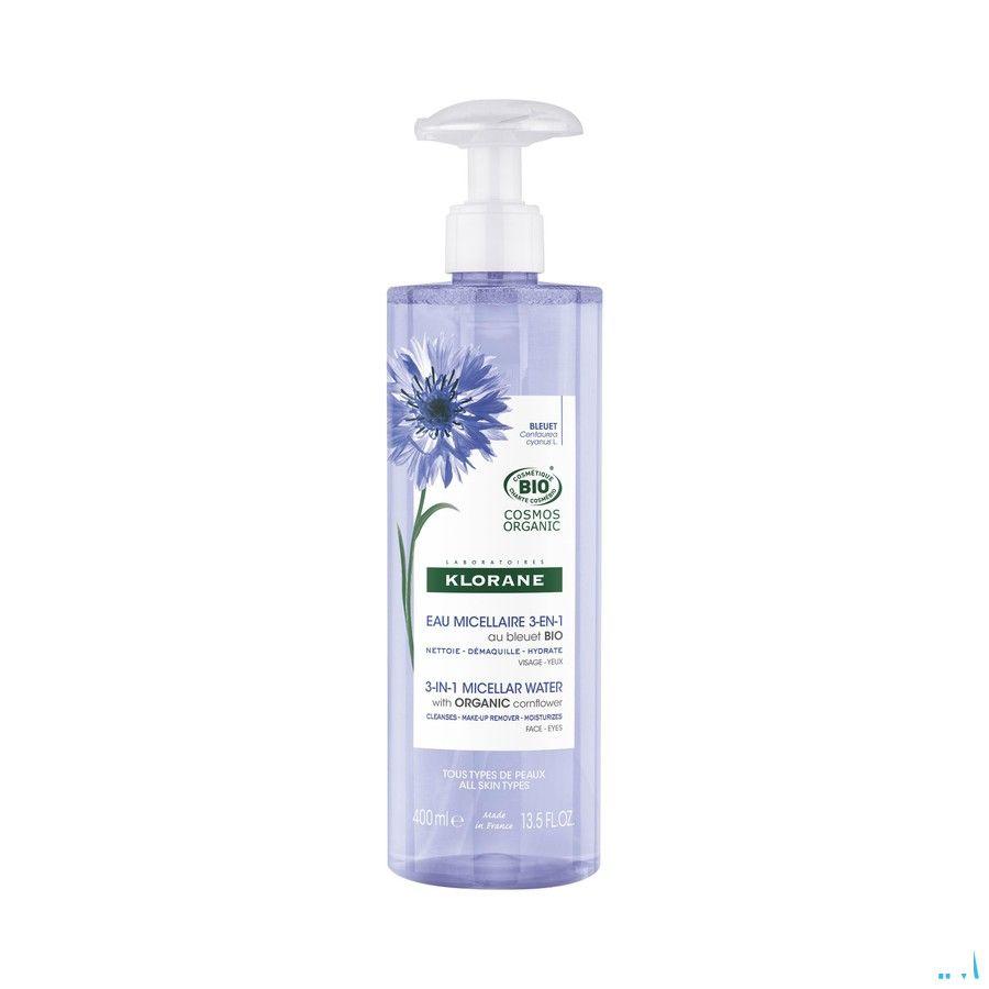 Klorane gezicht Korenbloem Micelair Water 400 ml