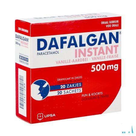 Dafalgan Instant Vanille Aardb Gr Zakjes 20x 500 mg