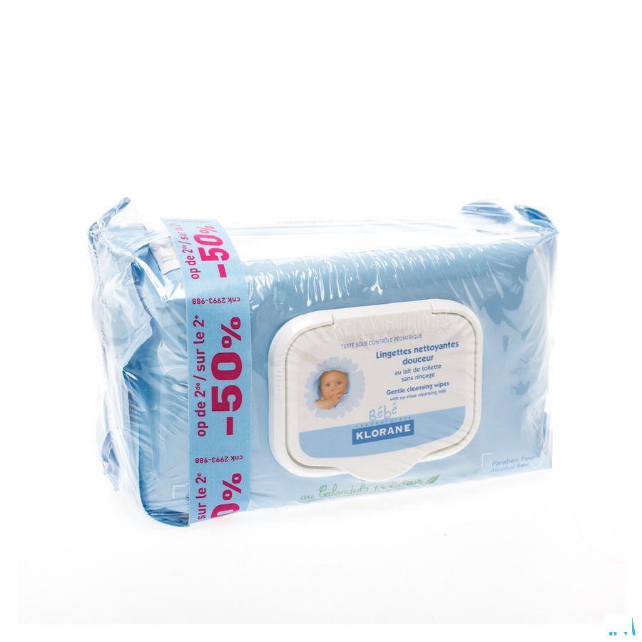 Klorane Bébé Lingettes Duo 2x70