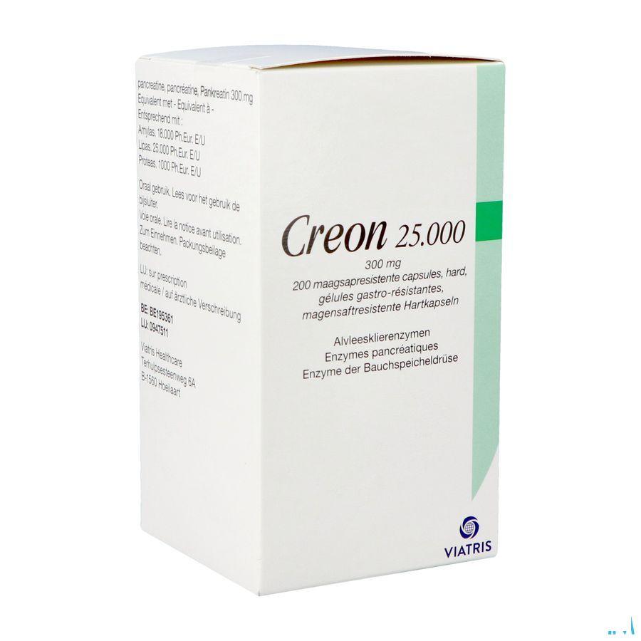 Creon 25000 Maagsapresist Hard Caps 200 X 300 Mg