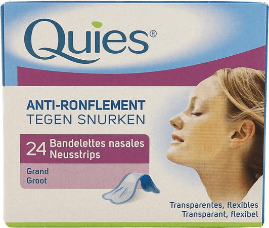 Quies Tegen Snurken Neusstrips Groot 24  -  Quies