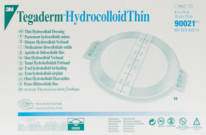 Tegaderm Hydrocol.oval Steril Thin10x12cm 10 90021  -  3M