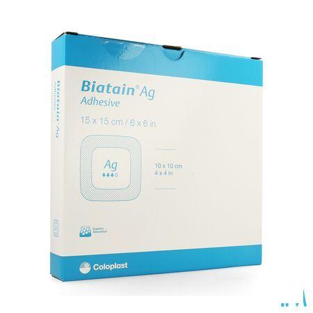 Biatain Ag Schuimverband Adhesive 15,0x15,0cm 5 33464  -  Coloplast