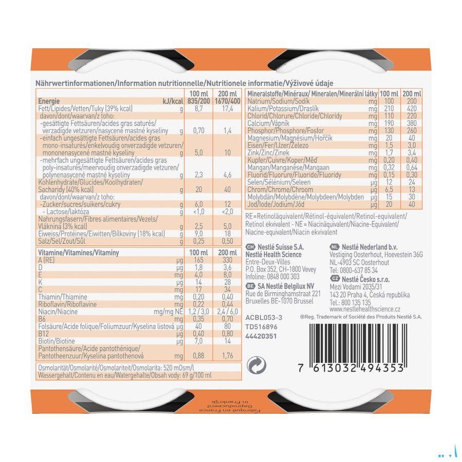 Resource 2.0 Fibre Vanille 4x200 ml 12100793  -  Nestle