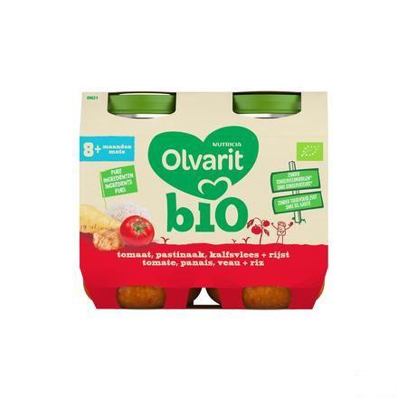 Olvarit Bio Tomaat Pastinaak Kalf Rijst 8M 2X200G  -  Nutricia