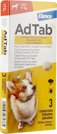 Adtab 225Mg Chien >5,5Kg-11Kg Comp A Croquer 3