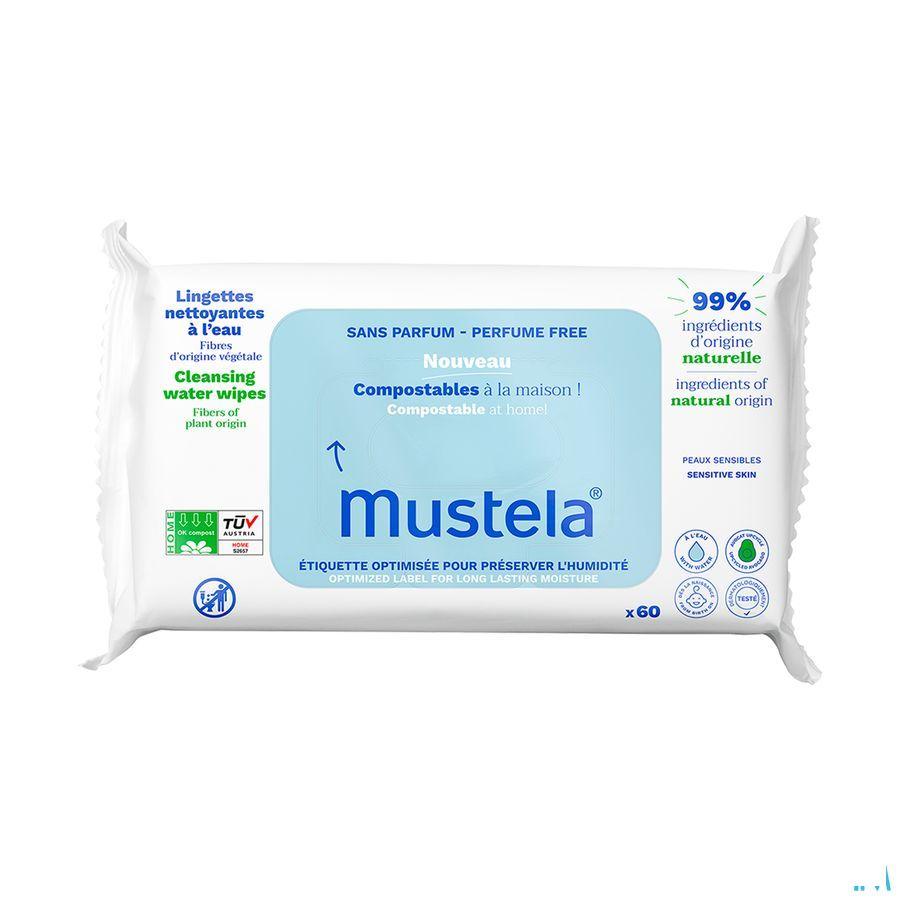 Mustela Reinigende Doekjes Water Z/Parfum 60