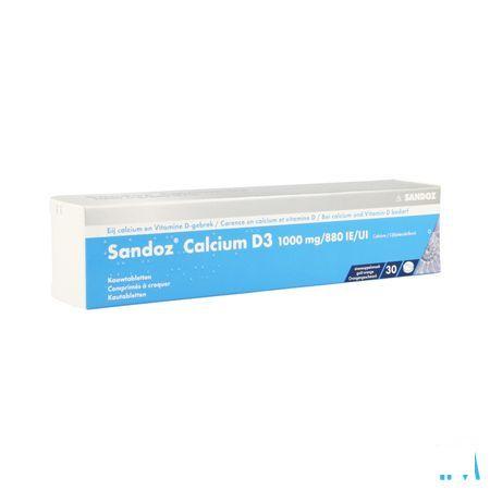 Sandoz Calcium D3 Kauwtabletten 30X1000 mg/880Ie