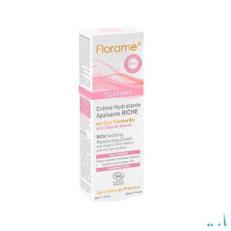 Florame Creme Hydratante Apaisante Riche Bio 50 ml  -  Natur'Inov