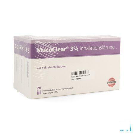 Mucoclear 3% Nacl Ampullen 60x4 ml  -  Henrotech