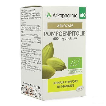 Arkocaps Pompoenpitolie Bio 180 Capsule  -  Arkopharma
