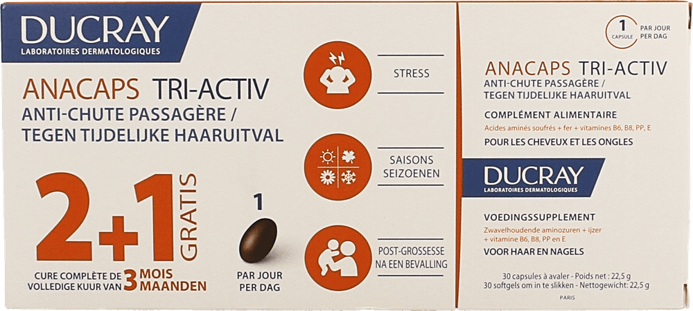 Ducray AnaCapsule Trio Tri-activ Capsule 3x30