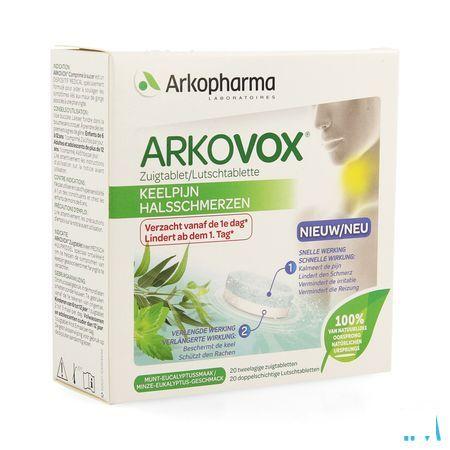 Arkovox Keelpijn Munt Eucalyptus Zuigtabletten 20  -  Arkopharma