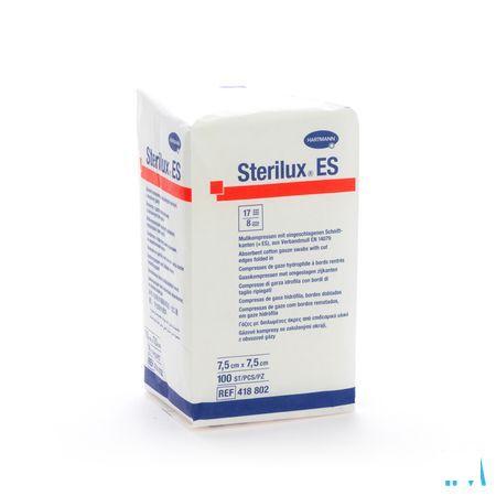Sterilux Es 7,5x7,5cm 8pl.nst.100 P/s  -  Hartmann