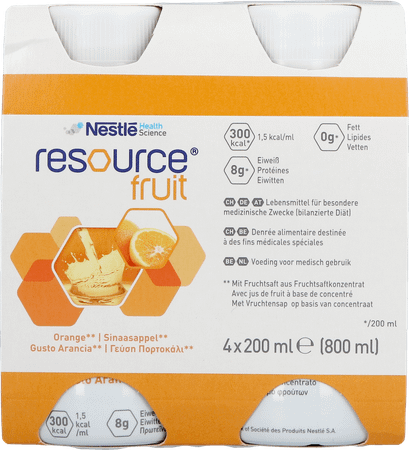 Resource Fruit Sinaasappel 4x200 ml 12415272  -  Nestle