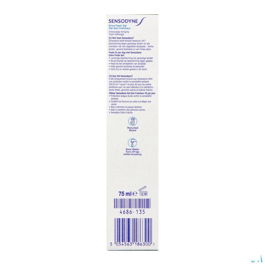Sensodyne extra Fresh Gel Tandpasta Tube 75 ml