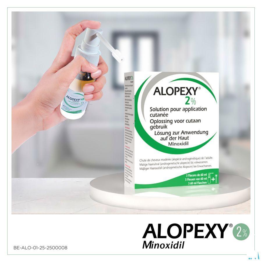 Alopexy 2 % Liquid Flacon Plast et 3x60 ml