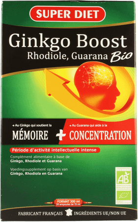 Super Diet Ginkgo Boost Bio Ampoule 20  -  Superdiet Laboratoires