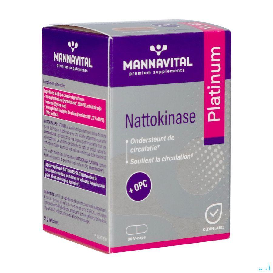 Mannavital Nattokinase Platinum + OPC V-Caps 90