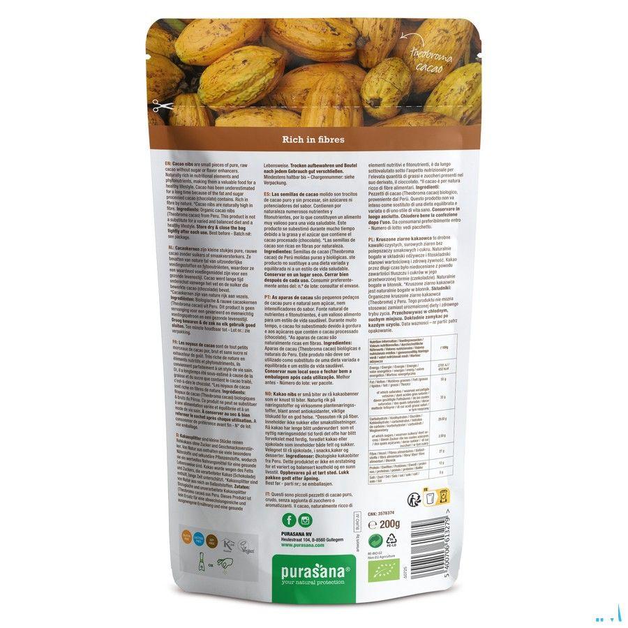 Purasana Cacao Kernen 200 gr Be-bio-02 Peru