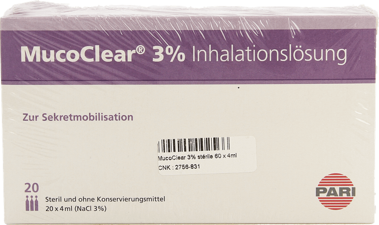 Mucoclear 3% Nacl Ampullen 60x4 ml  -  Henrotech