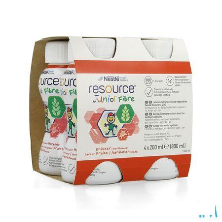 Resource Junior Fibre Aardbei 4x200 ml  -  Nestle