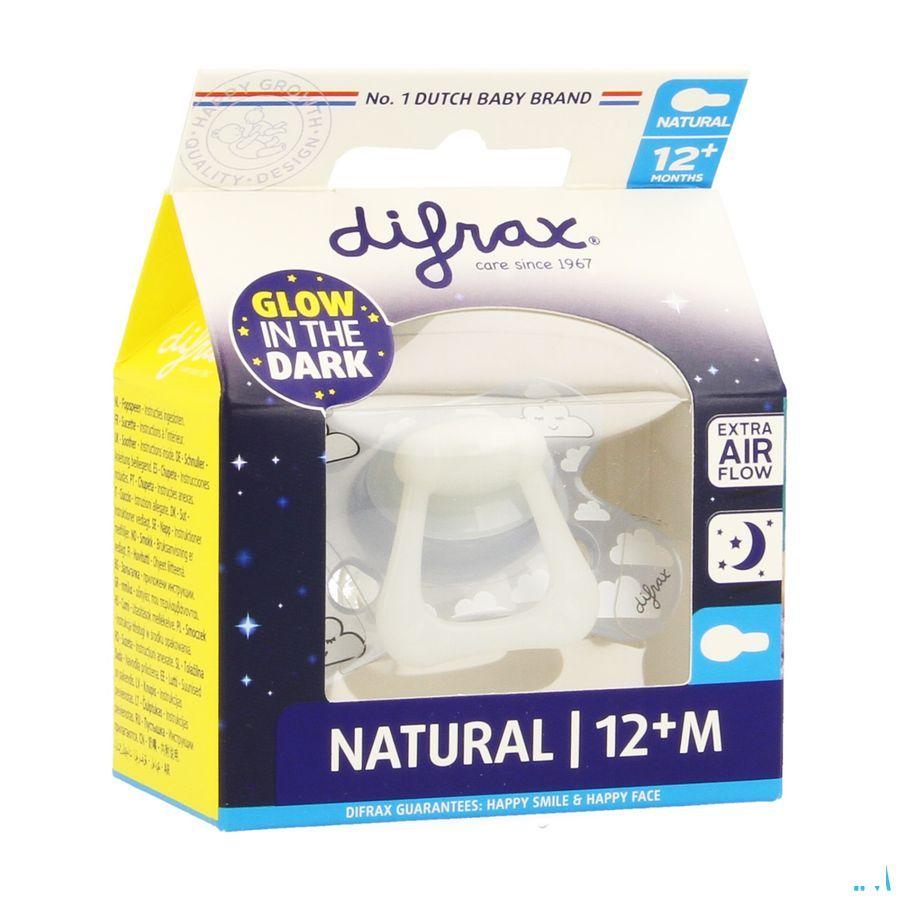 Difrax Fopspeen Natural 12 + Nacht  -  Difrax