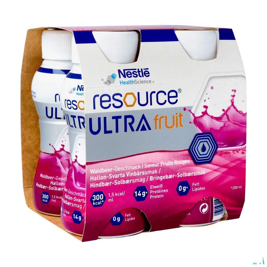 Resource Ultra Fruit Rode Vruchtensmaak 4X200 ml