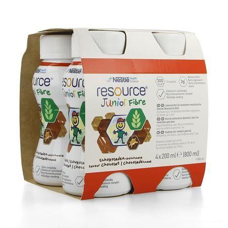 Resource Junior Fibre Chocolade 4x200 ml  -  Nestle