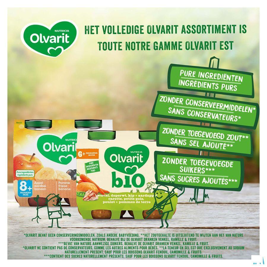 Olvarit Bio Poire Pomme Myrtille 6M 90G  -  Nutricia