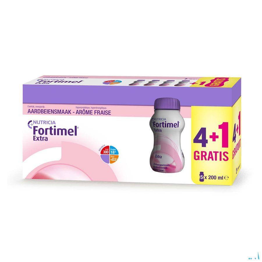 Fortimel Extra Aardbei Limited Edition 5x200 ml  -  Nutricia
