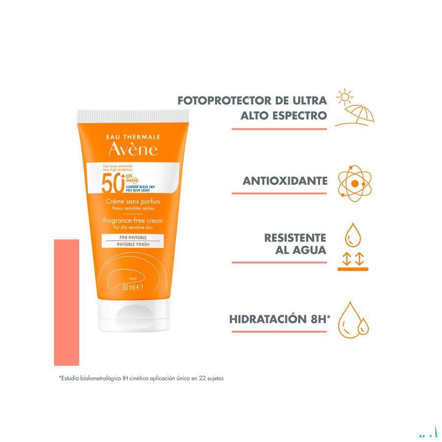 Avene Zon Ip50 + Creme Zonder Parfum 50 ml  -  Avene