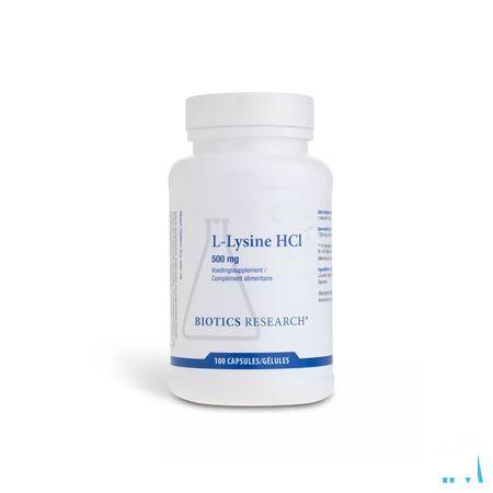 Biotics L-Lysine HCL 500mg 100 capsules  -  Energetica Natura