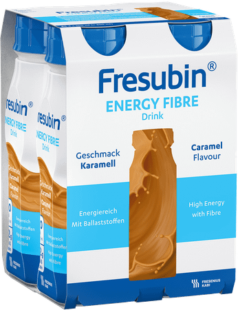 Fresubin Energy Fibre Drink Caramel Flacon 4x200 ml  -  Fresenius