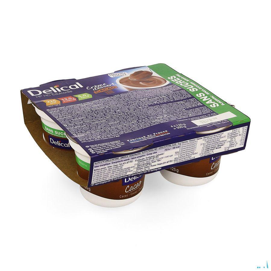 Delical Creme Dessert Hp-hc Cacao Z S 4x  -  Bs Nutrition