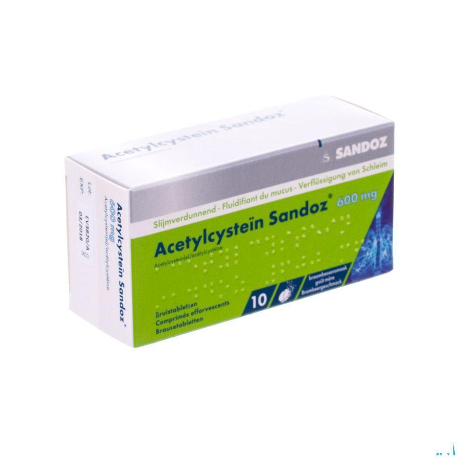 Acetylcystein Sandoz 600 mg Comp Eff. 10