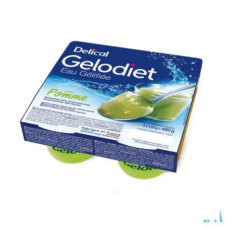 Gelodiet Gelwater Gesuikerd Groene Appel 4x120 gr  -  Bs Nutrition