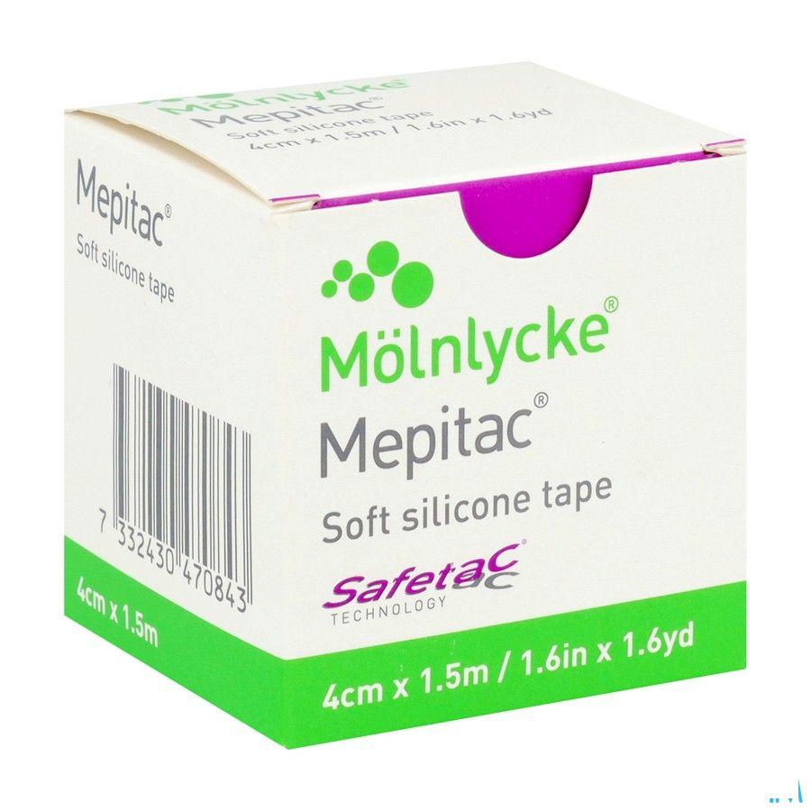Mepitac Zachte Fixatietape Sil 4cmx1,5m 1 298400  -  Molnlycke Healthcare