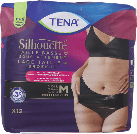 Tena Silhouette Plus Noir Lage Taille M 12 780203