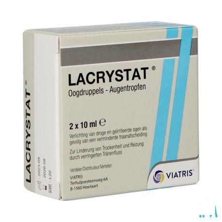 Lacrystat Collyre Flacon 2x10 ml