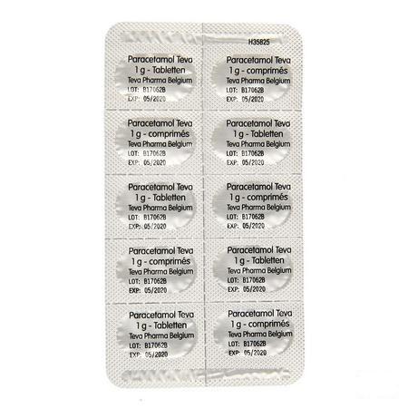 Paracetamol Teva 1 gr Tabletten 10 X 1 gr Blister 