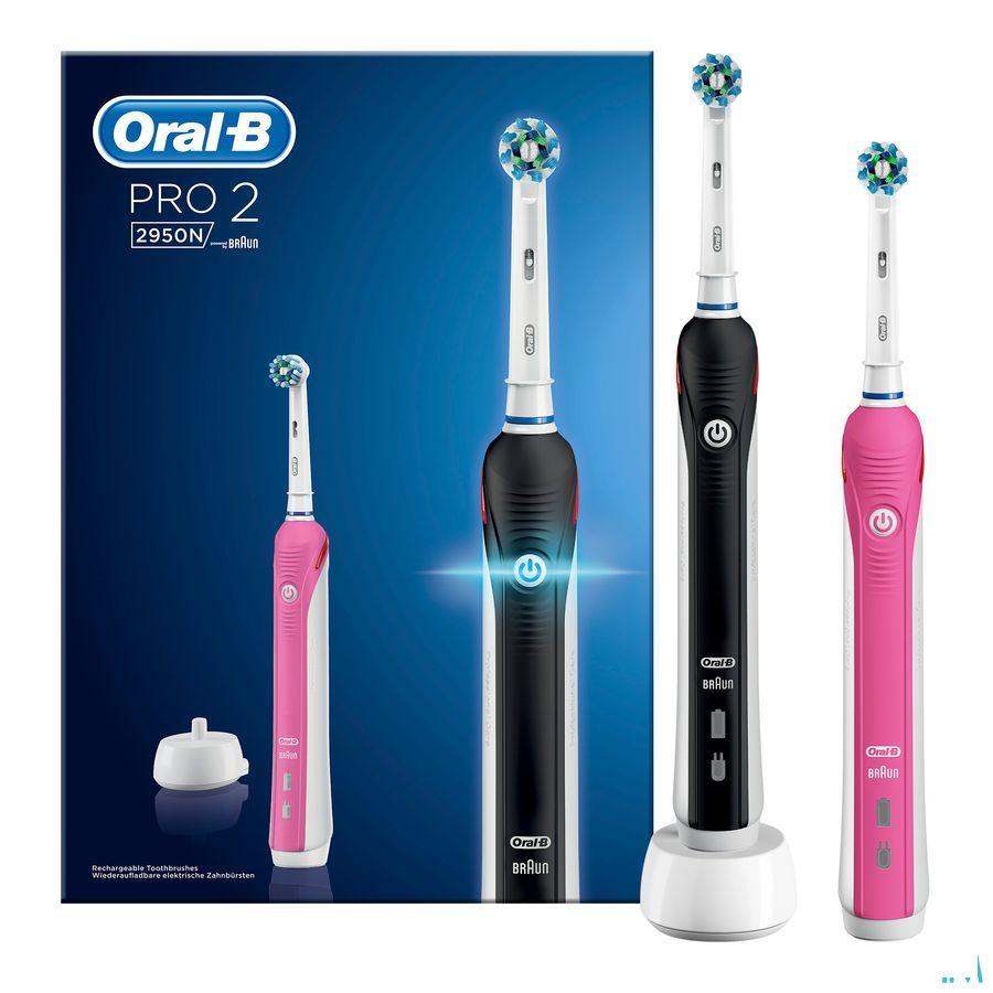Oral B Pro 2950 Duo Tandenborstel Elec. Black+Pink