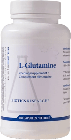 Biotics L-Glutamine 500mg 180 capsules  -  Energetica Natura