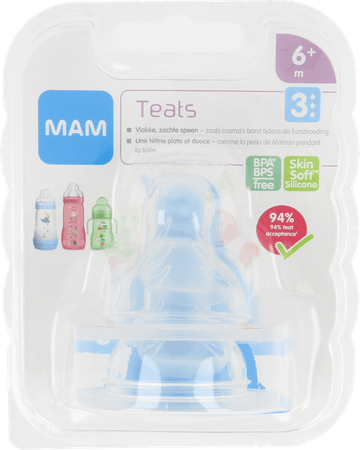 Mam Care Milk 3 Speen Sil zonder bisphenol A
