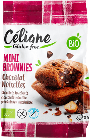 Celiane Mini Brownies Choco Hazelnoot Bio 170 gr  -  Revogan
