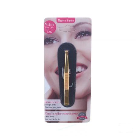 Vitry Prestige Pince Epiler Droit Inox 4012  -  Vitry