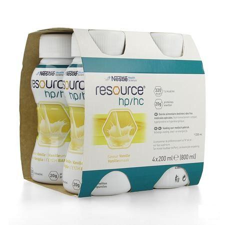 Resource Hp Hc Vanille Fles 4x200 ml  -  Nestle