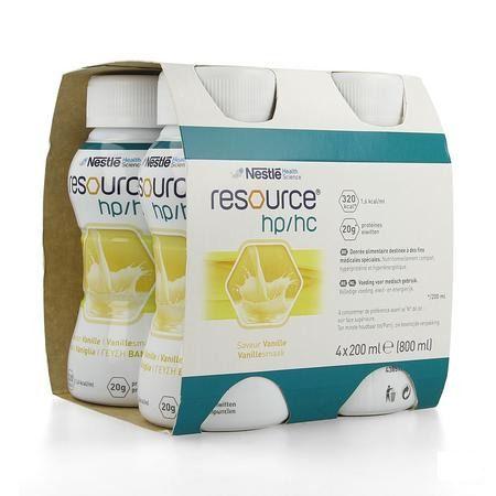 Resource Hp Hc Vanille Fles 4x200 ml  -  Nestle